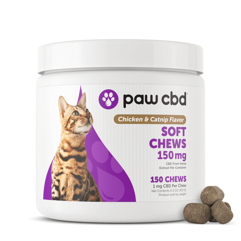 Pet CBD Soft Chews for Cats - Chicken & Catnip - 150 mg - 150 Count logo